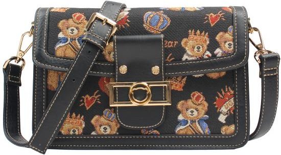 Henney Bear Umhängetasche schwarz/multicolor