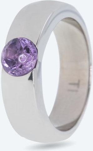 Titan Solitär Ring Amethyst