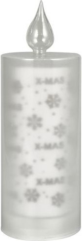LED-Kerze mit Schneeflocken