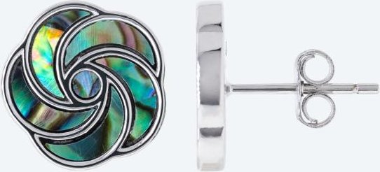 Ohrstecker 925 Silber rhodiniert Ablalone