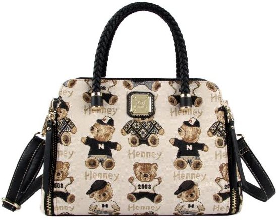 Henney Bear Henkeltasche schwarz/creme