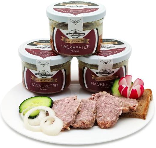 Hackepeter gekocht im Glas 3x160g