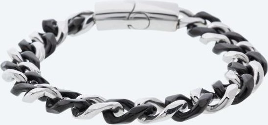 Panzerarmband Edelstahl black