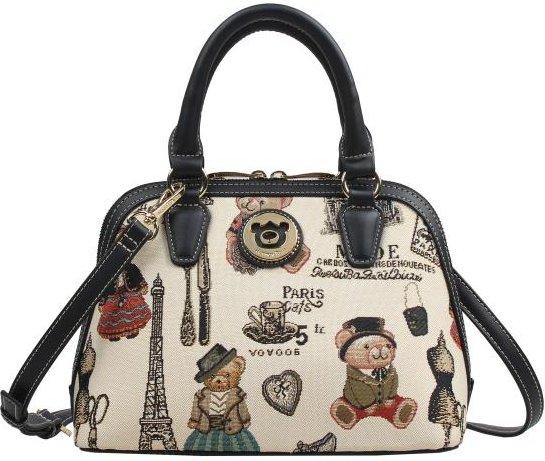 Henney Bear Henkeltasche schwarz/multicolor