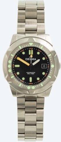 DELMA Taucheruhr "Quattro" Automatik schwarz