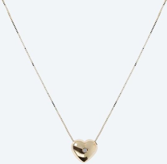 Anhänger Herz mit Kette 375 Gelbgold