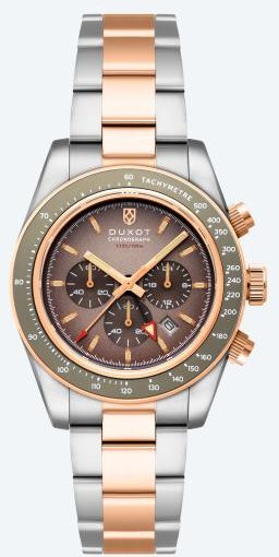 DUXOT Chronograph "Vitesse" bicolor-grau