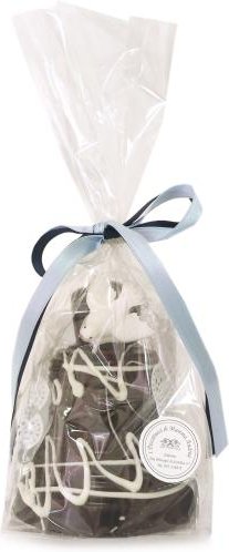 Glocke aus Zartbitterschokolade mit Pistazien