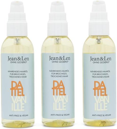 Jean & Len Nährendes Haaröl Dattel&Vanille 3x100ml