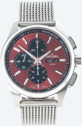 DELMA Herrenuhr "Klondike Sport" Automatik, rot