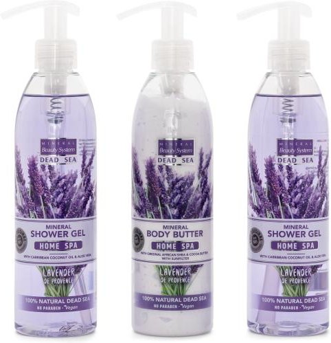 MBS 3er-Set Lavendel Body Butter+Duschgel 3x300ml