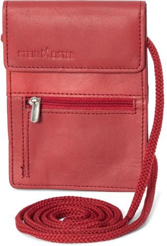 Steinmeister Lederumhängebörse rot