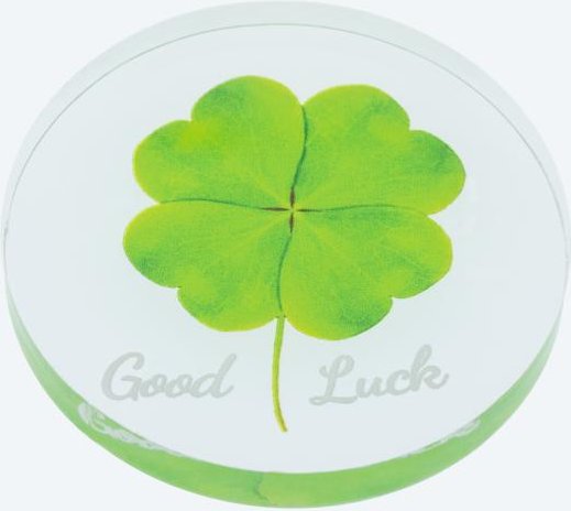 Briefbeschwerer Resin Glücks-Kleeblatt