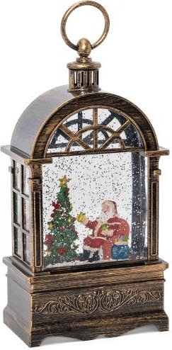 LED Laterne mit Schneekugel