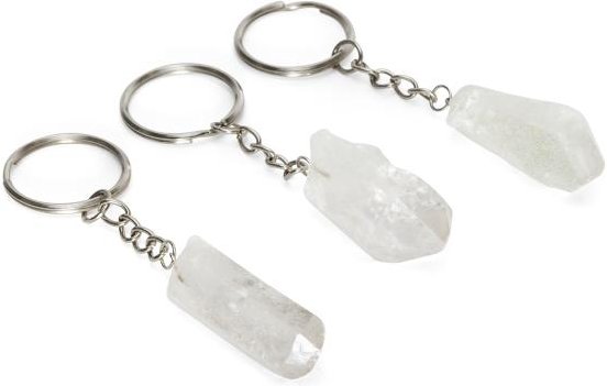 Darimana Schlüsselanhänger Bergkristall 3er Set