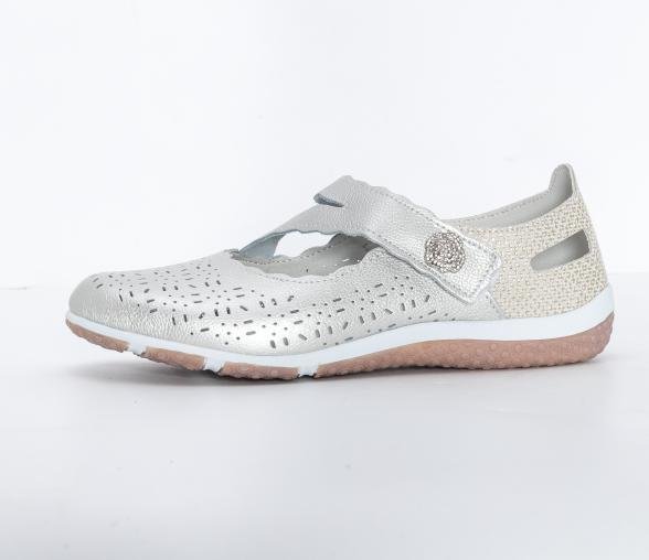 TOPWAY COMFORT Damenslipper beige/gold