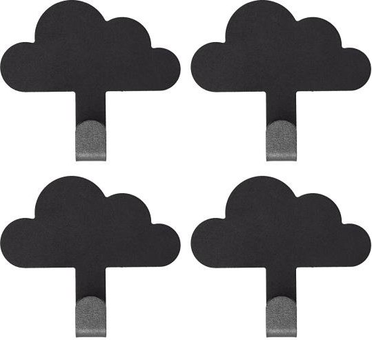 Haken 4er Set Schwarz/weiß