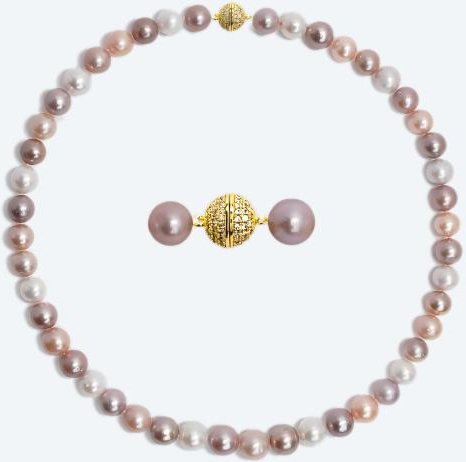 Collier Edison Perlen multicolor Magnetverschluß