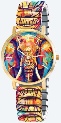 ChocoMoon Damenuhr "Street Art Elephant" Quarz