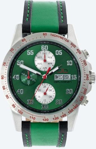 DeLorean Herren-Automatikuhr "Racing" grün
