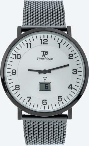Time Piece Herren-Funkuhr "Slim Line" schwarz
