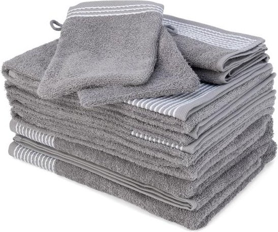 XXL-Frottierset 10tlg. grau