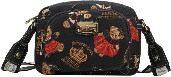 Henney Bear Umhängetasche schwarz/multicolor