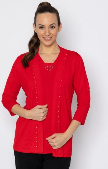 RÖSSLER SELECTION Damen-Jerseyjacke rot