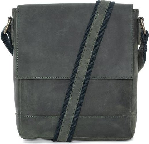 Leonardo Verrelli Lederumhängetasche grün