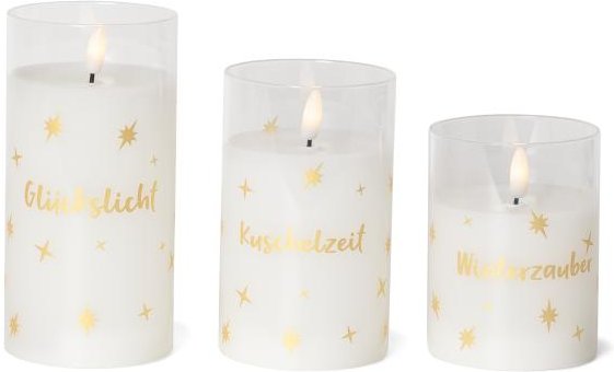 LED-Kerzenset Winter 3tlg.