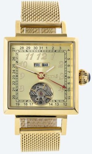 PortaS Herren-Automatikuhr "Freital" gold