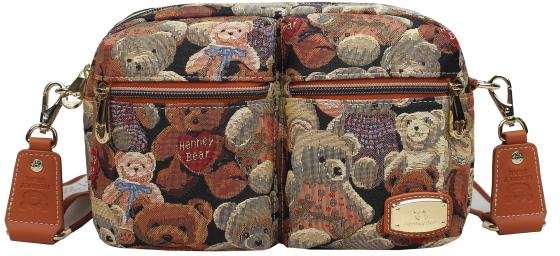 Henney Bear Umhängetasche cognac/multicolor