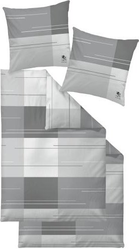 OTTO KERN Bettwäsche 4tlg. Querstreifen, grau, 2er