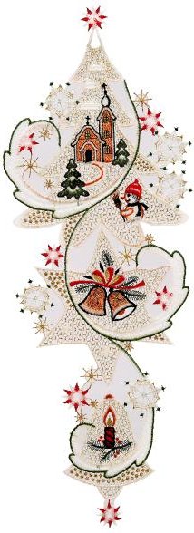 Fensterbild Plauener Spitze, Weihnachten