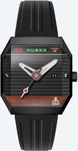 NUBEO Herrenuhr "Console Atari 2600" schwarz
