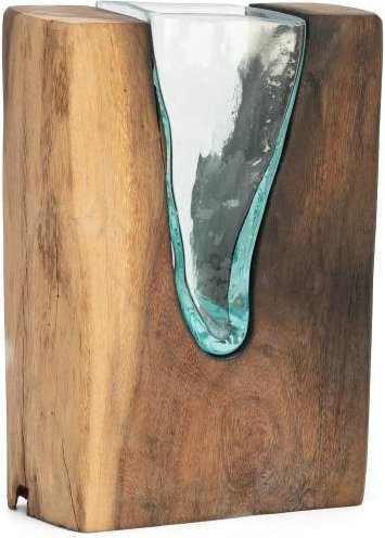 Darimana Vase "V" in Holz 30 cm