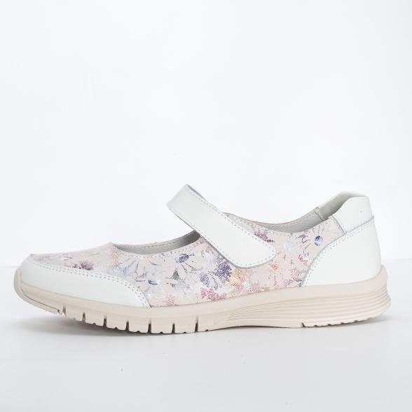 TOPWAY COMFORT Damenslipper weiß/gemustert