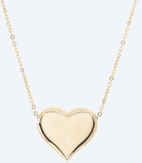 Herzanhänger mit Kette 375 Gelbgold