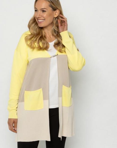 sophistical Women Strickjacke gelb/beige/sand