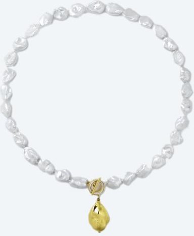 Collier Keshi Perlen mit Anhänger