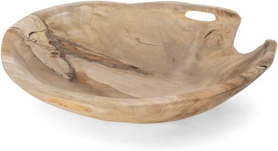 Teakholz-Schale mit Griffen