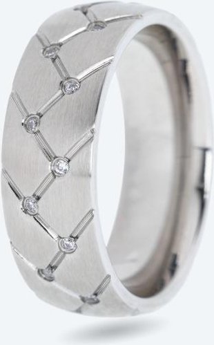 Ring Edelstahl Zirkonia