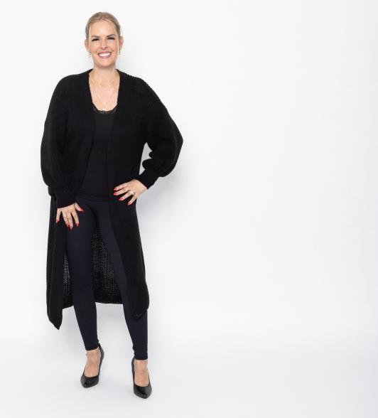 Damen-Strickjacke schwarz