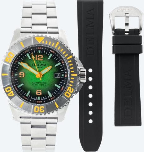 DELMA Herrenuhr "Blue Shark IV Caribbean" grün