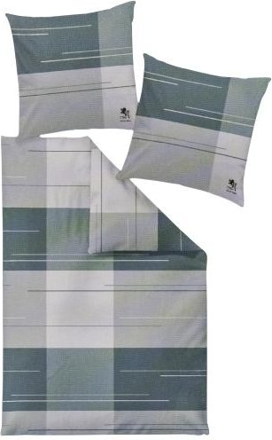 OTTO KERN Bettwäsche 4tlg. feine Querstreifen, grü