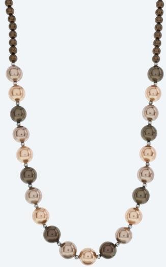 Collier Toffee & Cream Muschelkernperlen