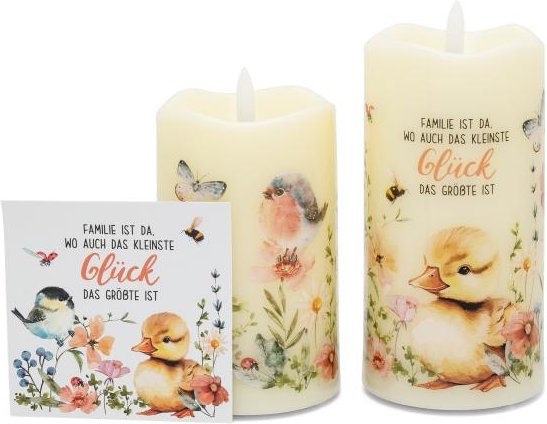 2 LED-Kerzen Funkelzauber Küken