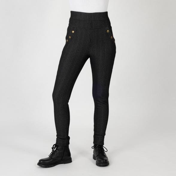 FASHION NEWS Thermo-Fleece-Jeans-Leggings schwarz