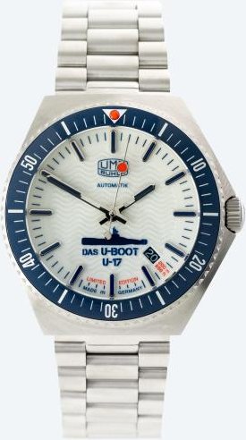 UMF Herren-Automatikuhr "U-BOOT U-17" weiß-blau