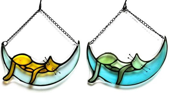 Fensterbilderset 2tlg. Katzen 25cm